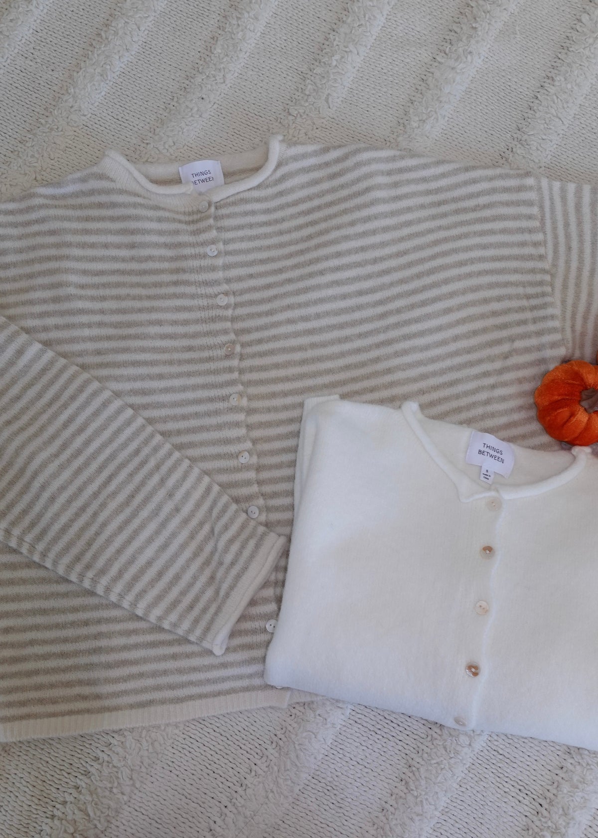OAT STRIPE CARDIGAN