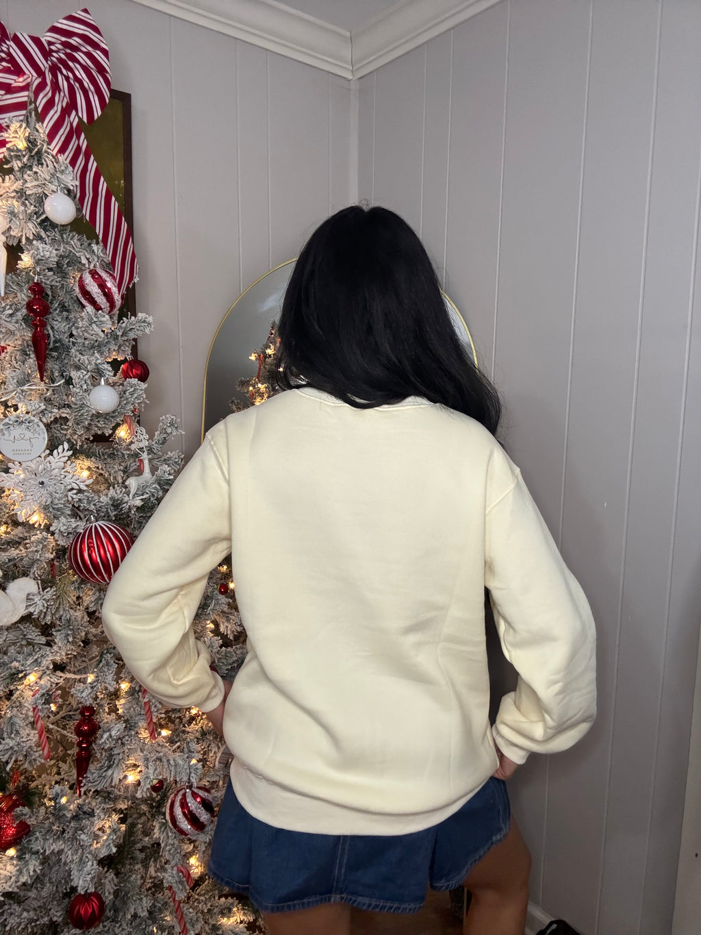 Holly Jolly Embroidered Sweatshirt