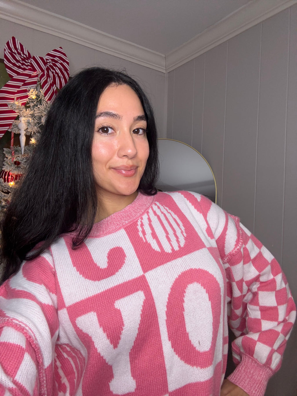 Cozy Joy Knit Sweater - Pink