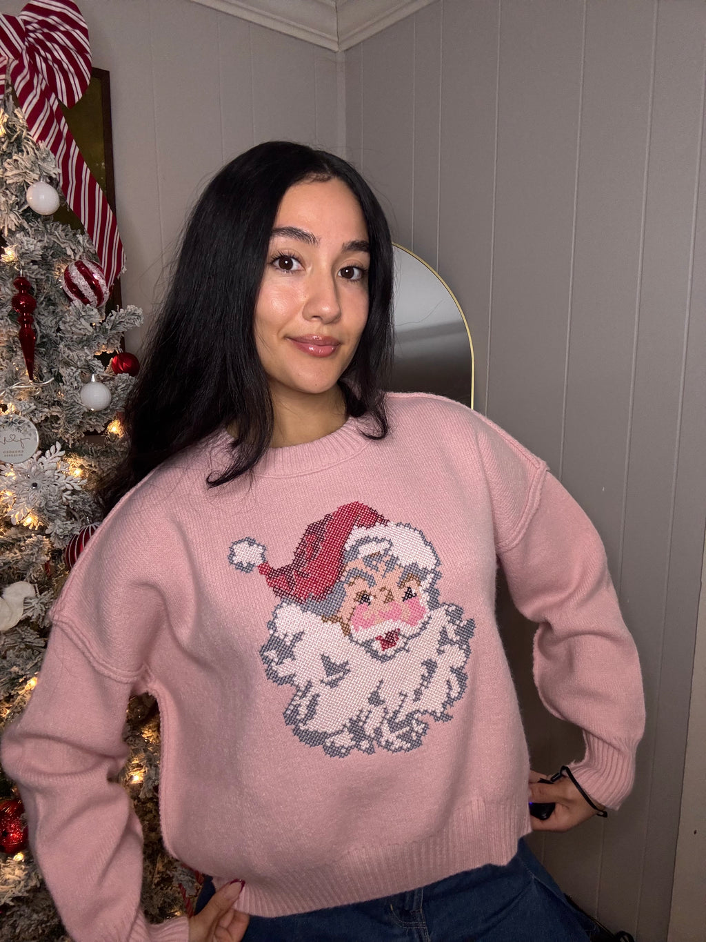 Vintage Santa - Pink