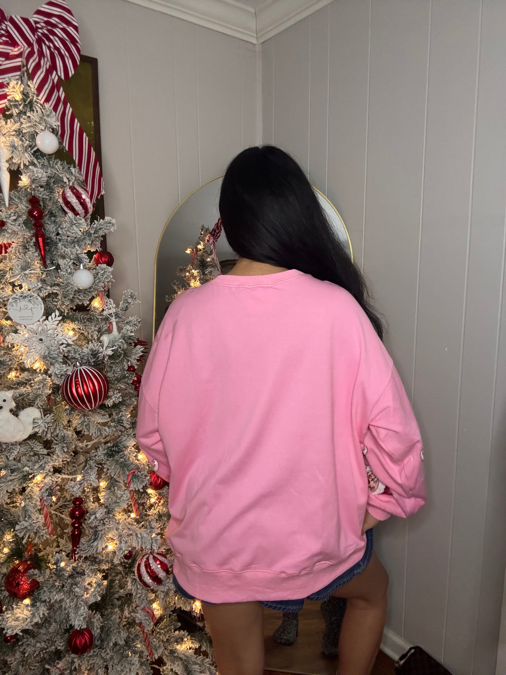 Sequin Santa Pullover