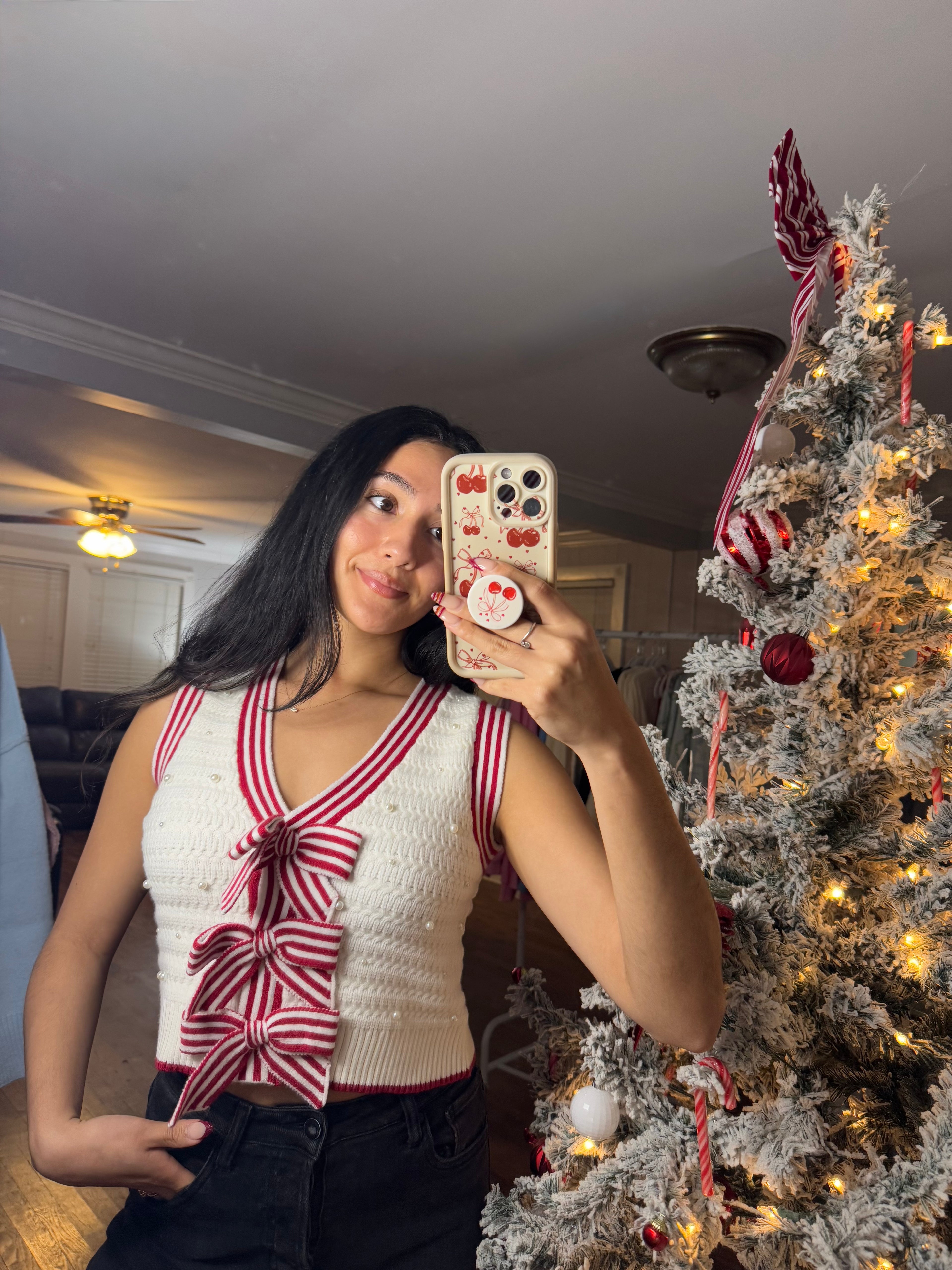 Holiday Embellished Sweater Vest